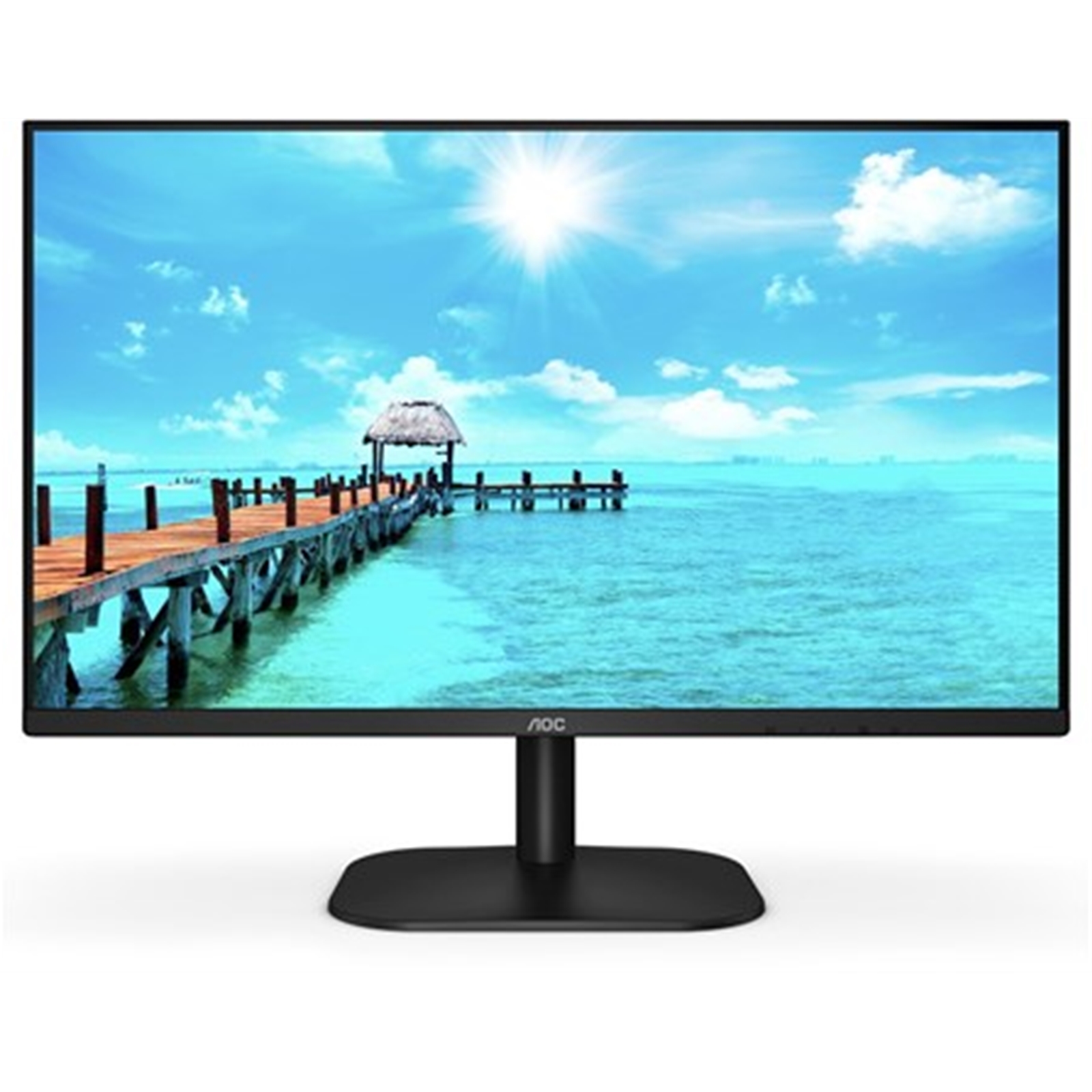 AOC 24B2XDAM 23.8'' Monitor, Full HD, Widescreen, DVI, VGA, HDMI, 4ms, 75Hz, inc Speakers, Frameless, VESA