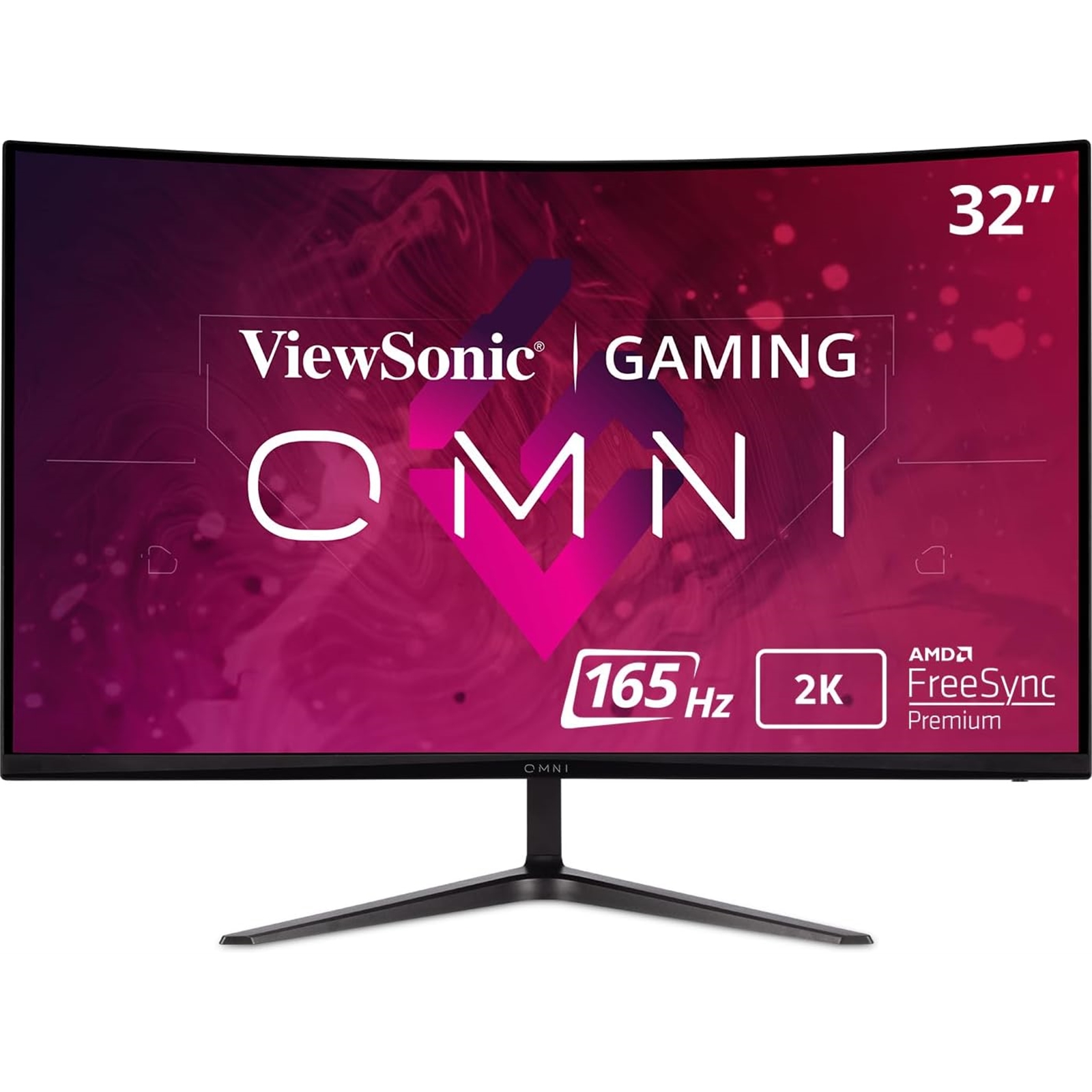 Viewsonic Omni VX3218C-2K 32 Inch Curved Gaming Monitor, QHD, 165Hz, Freesync, 2xHDMI, DisplayPort, 1ms VESA, Speakers